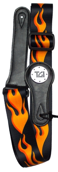 TGI Guitar Strap HotRod Flames