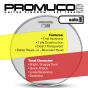 Promuco Solo Drumhead Clear Toms/Snare 14"